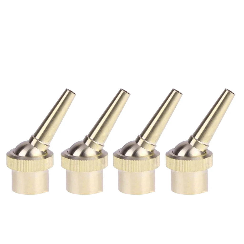 4pcs Brass Straight Garden Fountain Water Nozzle Sprinkler Spray Head, The axis of the nozzle can be adjusted at ±10 degrees