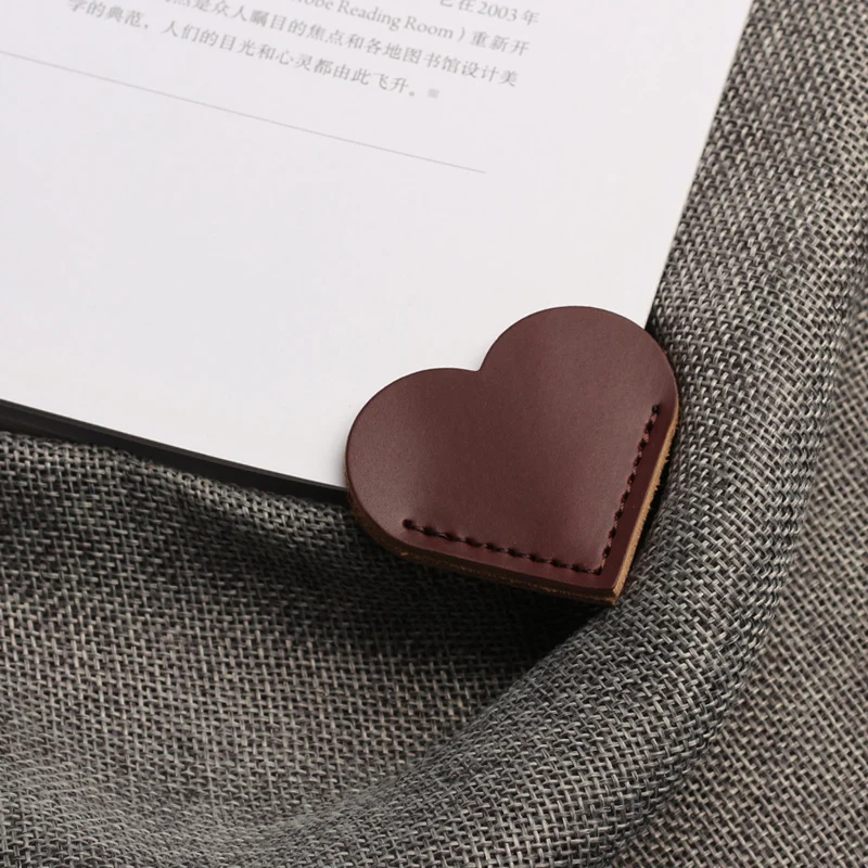Handcrated Vintage Leather Bookmarks 1 Pack For Book Mini Corner Page Marker Genuine Leather Bookmark For Reader Teacher Gift bookmarks stationery supplies