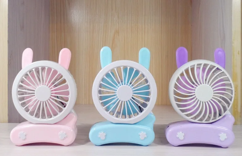 

Mini Fan Hand-Held Cartoon Fan USB Mini Rechargeable Fan Carrying Small Fan Hot Selling