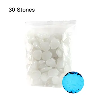 

30 Pcs Glow in the Dark Garden Pebbles Glow Stones Rocks for Walkways Garden Path Patio Lawn Garden Yard Decor Luminous stones