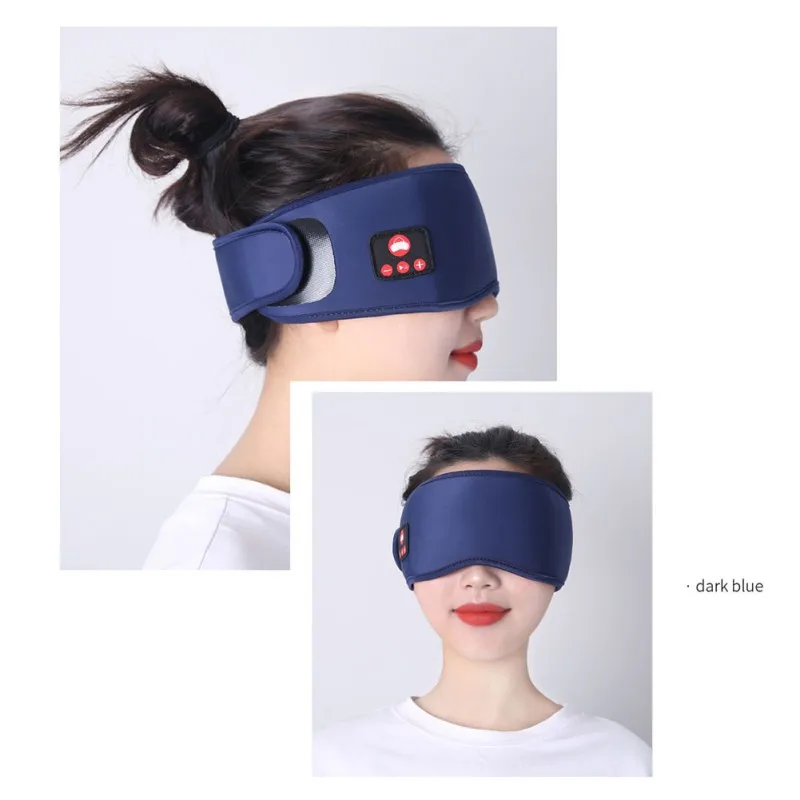 Беспроводная маска для сна для глаз с Bluetooth 5,0, 3D стерео покрытие для глаз с функцией сна, затемненные очки с поддержкой громкой связи