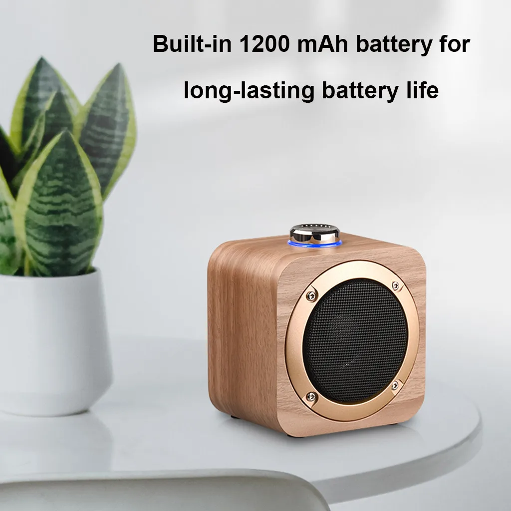 20 # HIFI портативный беспроводной динамик Blueteeth деревянный стереозвук сабвуфер