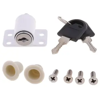 

Drop Ship Child Safe Sliding Patio Locking Door Bolt Window Security Push Lock+Key