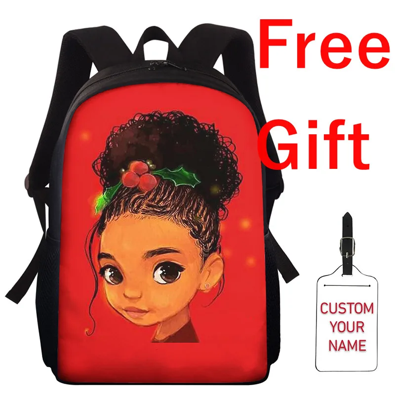 

Afro Lady Pattern Book Bag Children School Bags For Kids Black African Girl Magic Printing School Backpack Teen Mochila Infantil