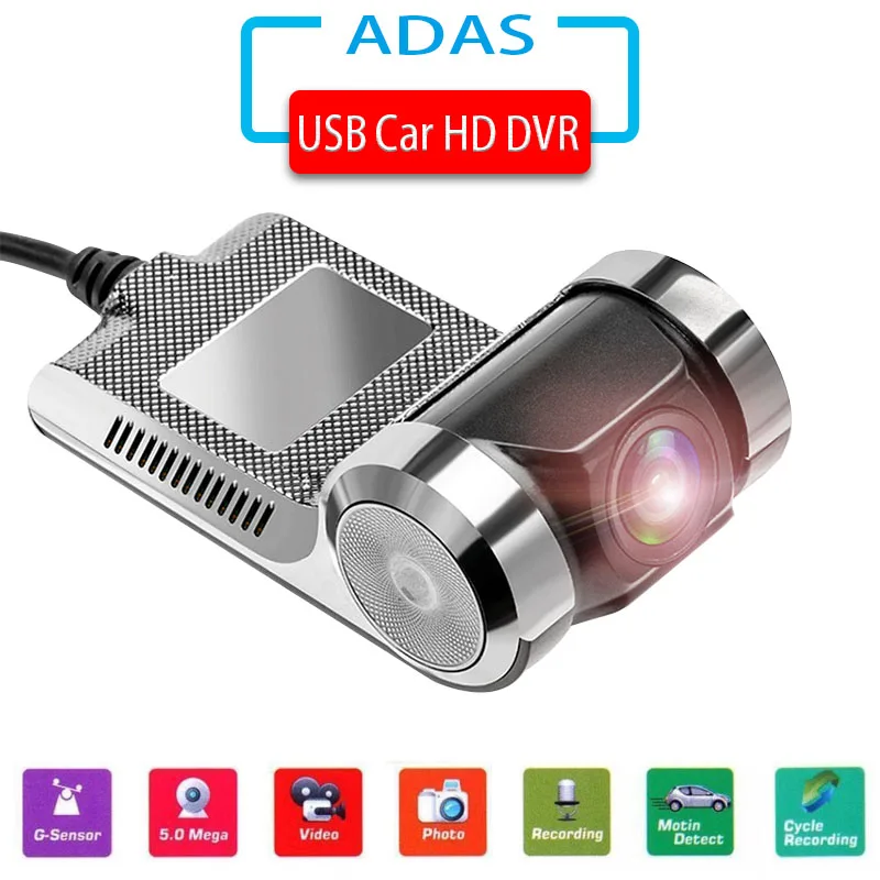 Vehicle Android ADAS USB Car DVR 1080P 720P HD Hidden Car Camera Dash ...