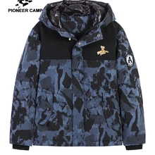 Пионерский лагерь, пуховик на утином пуху, Мужская молодежная зимняя куртка с капюшоном, Анорак, тактический Мужской гусиный камуфляж, парки для Канады, куртка AYR907402