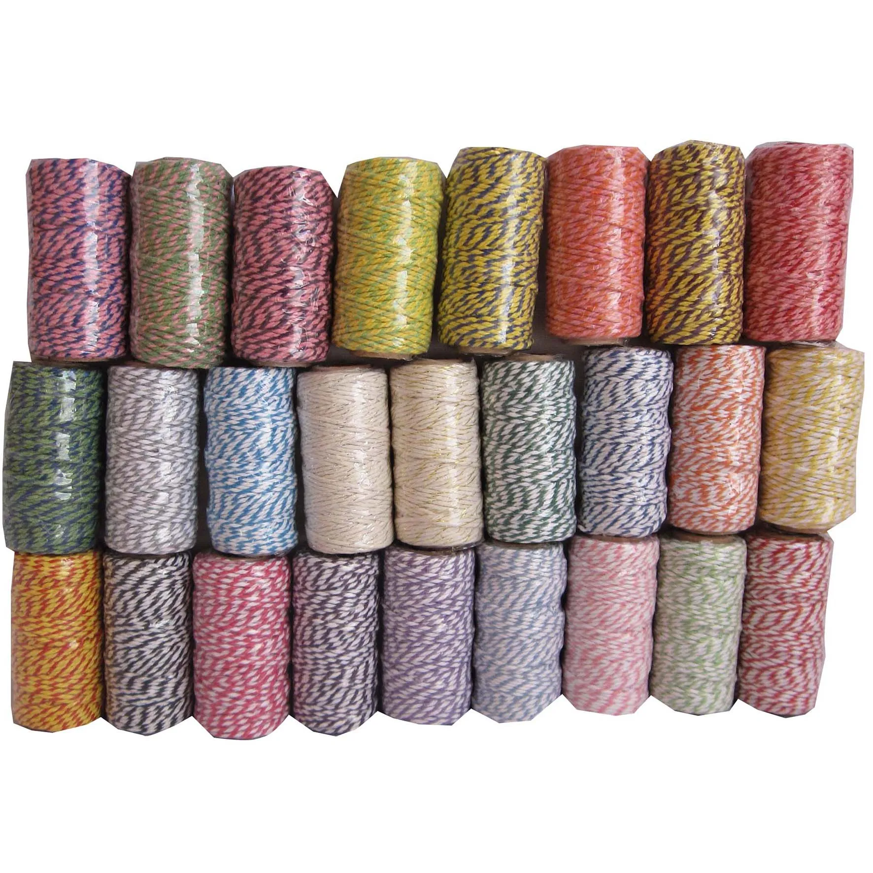 2 ชิ้น/ล็อต 33 สีcotton Bakers Twine 20M/SPOOL Divine Twineผ้าฝ้ายใน