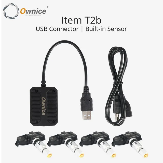 Ownice USB Android TPMS монитор давления в шинах Android навигационный контроль давления система сигнализации Беспроводная передача TPMS - Название цвета: Internal USB TPMS