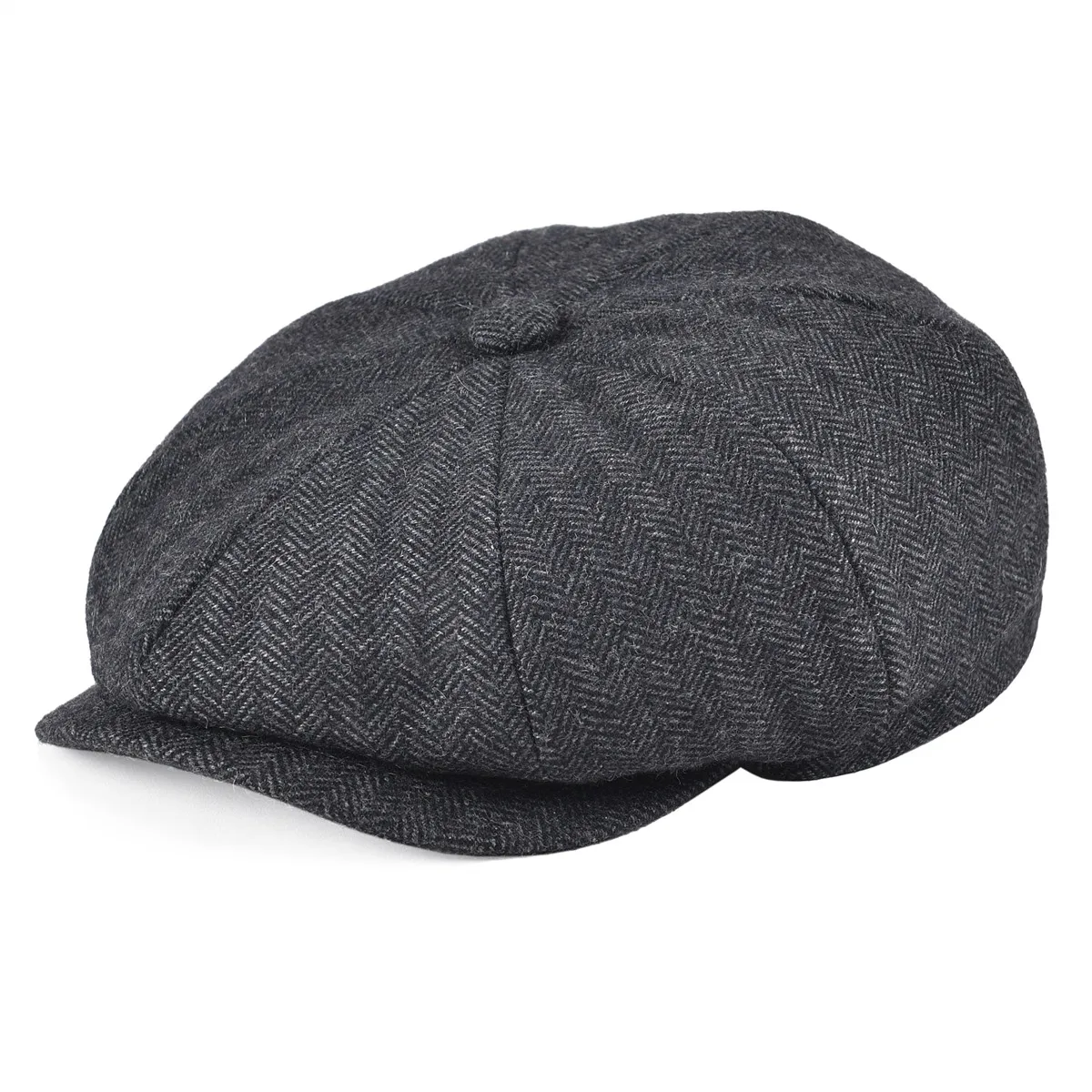 BOTVELA Wool Tweed Newsboy Cap Herringbone Men Women Gatsby Retro Hat ...