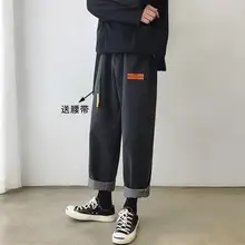 Ins, японские весенние хип-хоп джоггеры, мужские черные шаровары, много карманов, с лентами, мужские спортивные штаны, уличная одежда, повседневные мужские штаны