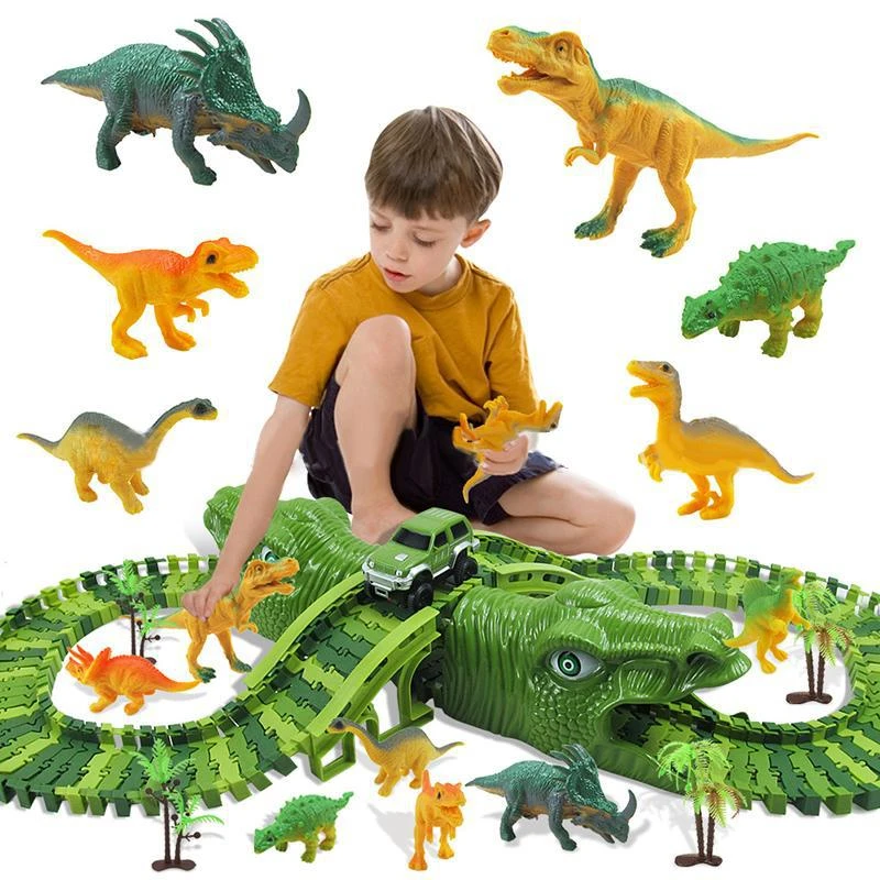 Juegos y Juguetes Bloque De Construcción Para Niños Juguete Dinosaurio Rail  Ca 