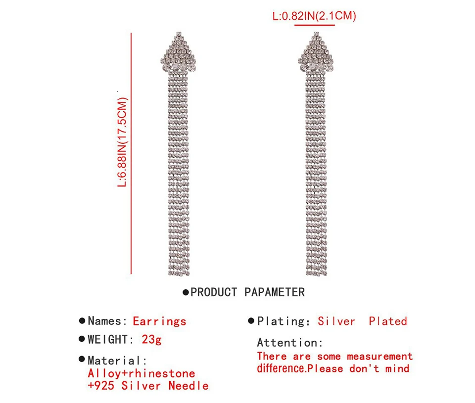 JOUVAL удлиненные висячие серьги с кисточками элегантные Стразы массивные висячие серьги винтажные трендовые вечерние украшения для ушей, серьги