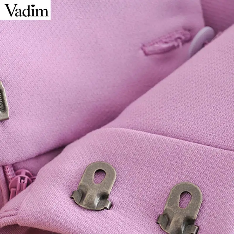 Женские брюки до щиколотки Vadim фиолетовые бежевые оранжевые на молнии с