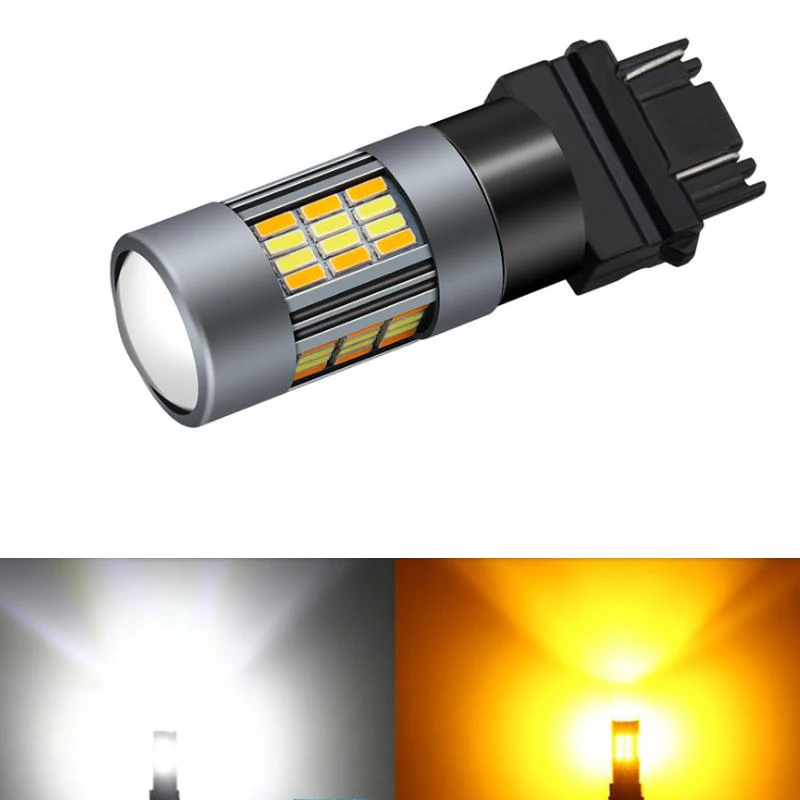 

Car LED Bulb 3157 Socket Two-color Brake Light, Modified Lens Signal Ligh Brake Light Car Accessories