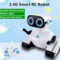 Remote Control Robot Toy RC 2.4G Simulated Machine Sound  Brilliant Light Dancing  Walking Children's Educational Electric Toy 1