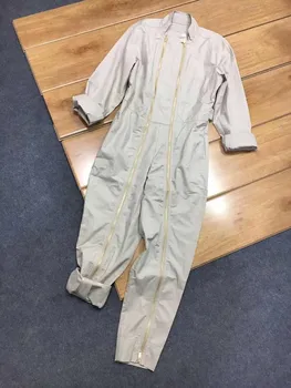 

Double Zipper Female Jumpsuit 2020 New Fashion Ladies Long Sleeve Casual Women Pockets Rompers Fashion