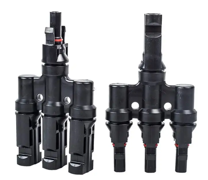 

1 set MC4 Branch Connectors T Branch 3 to 1 Connector Male and Female Adapter plug For MC4 Solar