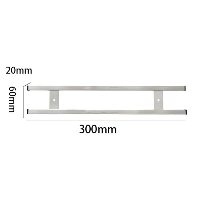 300x60x20mm Настенный магнитный держатель для хранения ножей, стойка для шеф-повара, домашний декор, посуда из нержавеющей стали, кухонный инструмент - Цвет: 300x60x20mm