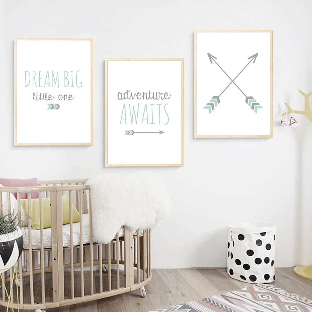 Стрела мультфильм стены искусства холст постер детская Цитата принты