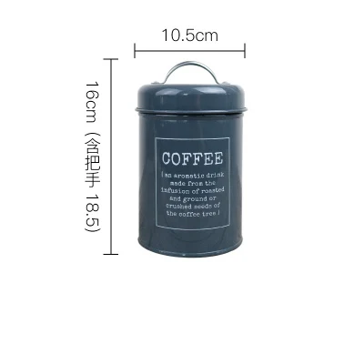 Coffee dark green Герметичная банка из нержавеющей стали, банка для хранения чая, Caddy, сахар, печенье, кофе, закуски, контейнер для еды, коробка для хранения мелочей, кухонный бак для хранения - Цвет: Coffee dark green
