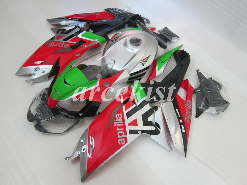 ABS полный обтекатель комплект+ крышка бака подходит для Aprilia RS125 06 07 08 09 10 11 RS 125 2006 2007 2011 Обтекатели набор красный серебристый