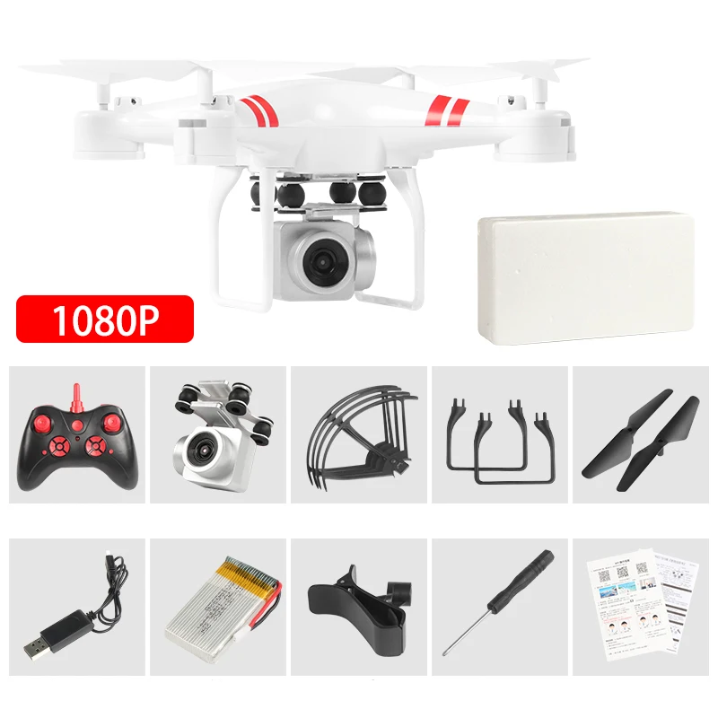 Радиоуправляемый Дрон 4k камера HD радиоуправляемый самолет Wifi fpv Дрон воздушное давление фиксированная высота четырехосный самолет Радиоуправляемый вертолет с камерой - Цвет: 1080 camera