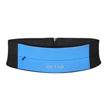

OUTAD Soft Machine-washable Quick-drying High-tech Spandex Yoga Belt Waist Pack With Invisible Zipper For Running Gym Exercise