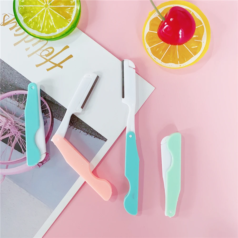3Pcs/Bag Face Eyebrow Trimmer Blades Shaver Knife Foldable Shaper Shaping Razor Hair Remover For Women Whole Body Beauty Tools eyebrow trimmer set eyebrow trimmer eyebrow razor set eyebrow razor eyebrow trimmer blade