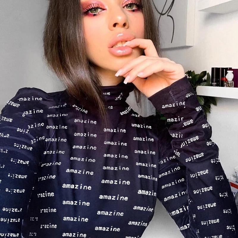 Darlingaga Autumn Winter Turtleneck Bodysuit Women Long Sleeve Body Bodycon Jumpsuit Fashion Letter Bodysuits Streetwear Rompers Darlingaga Autumn Winter Turtleneck Bodysuit Women Long Sleeve Body Bodycon Jumpsuit Fashion Letter Bodysuits Streetwear Rompers