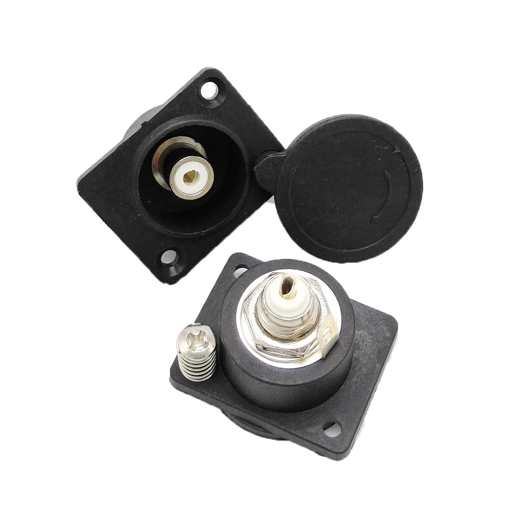Description Picture 3 of itemRCA Round Socket With Dust Cover Fixed Flange RCA Female Connector For Electric Bicycle Charging Port 10pcs