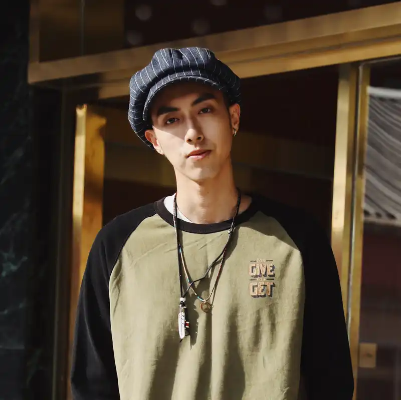 pinstripe newsboy cap