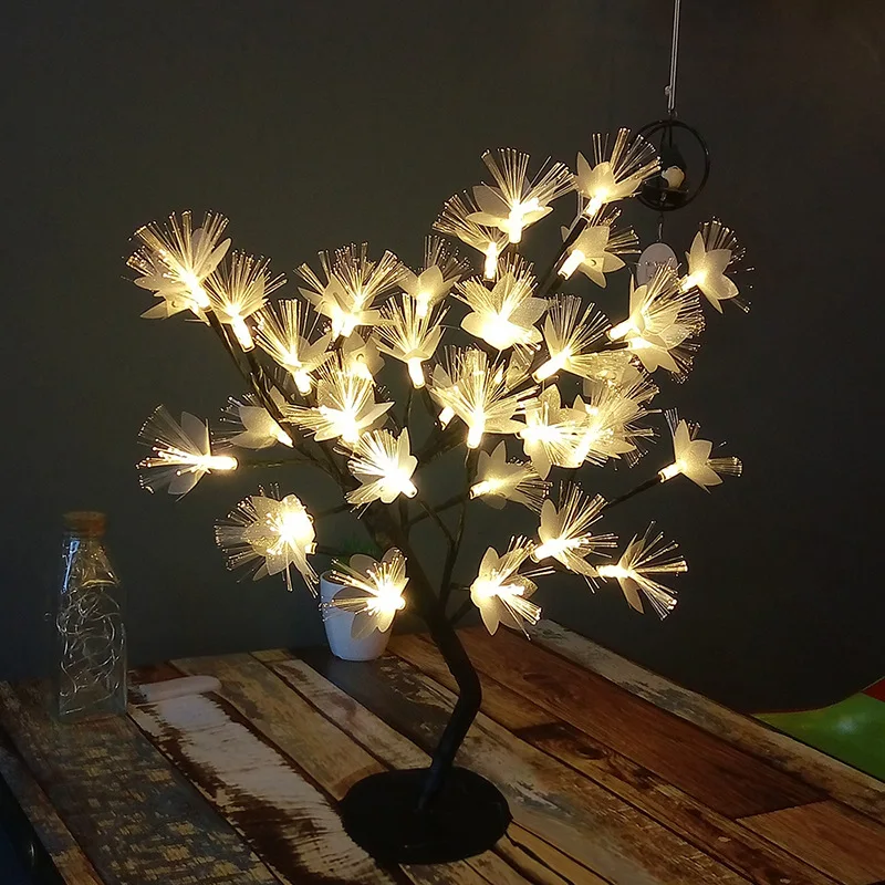 

Christmas gift led color lamp string lamp bedroom layout girl heart room decoration lamp optical fiber branch ins safety