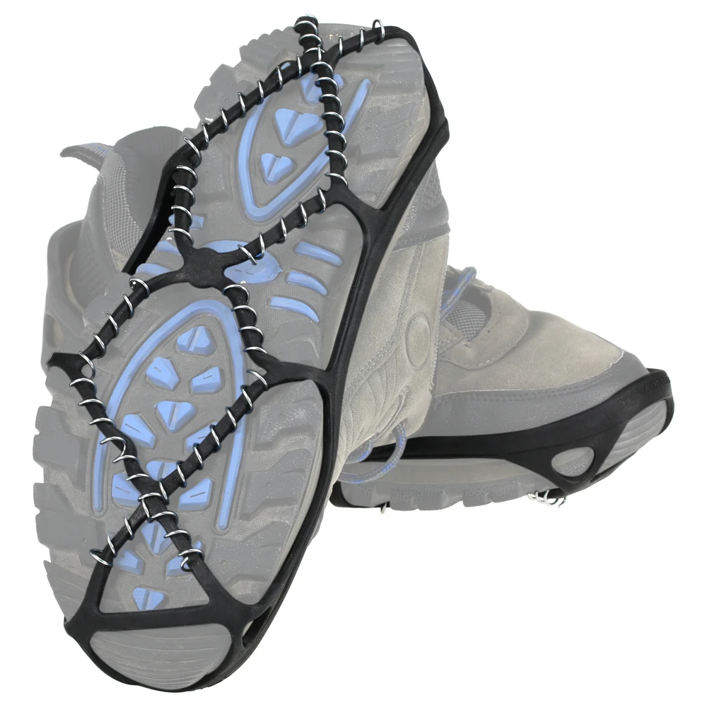 18 Teeth Ice Snow Climbing Walking Boot Shoe Cover Spike Cleats Crampons SA76 