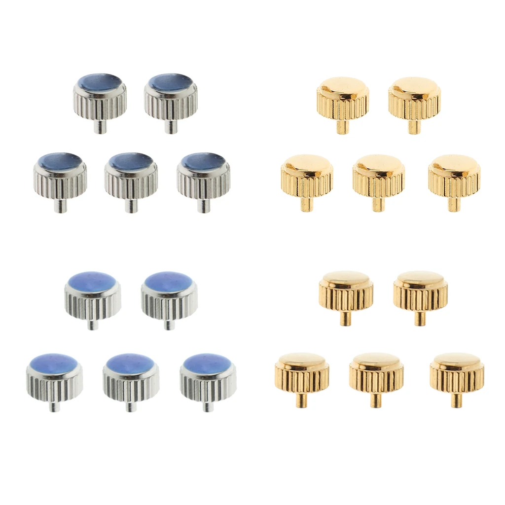 5PCS Watch Crown Parts Set Steel Watch Crown w/Different Size for Watches Be Repaired or Upgraded 5PCS Watch Crown Parts Set Steel Watch Crown w/Different Size for Watches Be Repaired or Upgraded