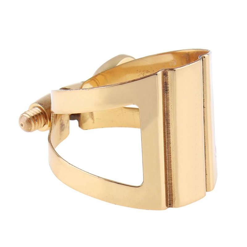 

TOP!-Tener Saxophone Mouthpiece Ligature Gold -Plated Ligature Fastener For Rubber Mouthpiece