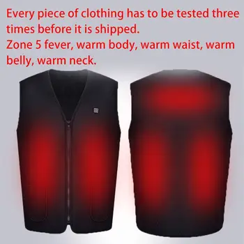 

Unsiex USB Infrared Heating Vest Jacket Winter Flexible Electric Thermal Clothing Waistcoat For Outdoor Fishing Hiking