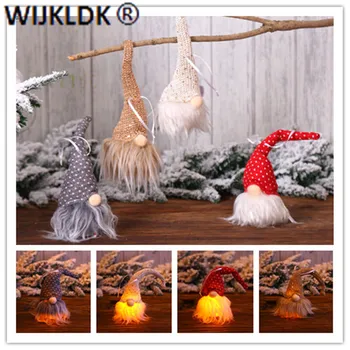 

Christmas Tree Decoration Glowing Christmas Forest Old Man Pendant Christmas Decoration Faceless Old Man New Year Decoration-C