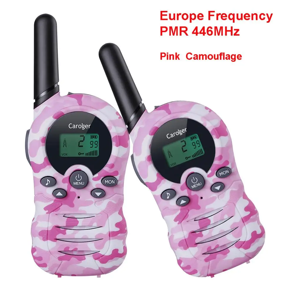 EU Acu Camouflage Caroger 22/8 канал 2 шт. иди и болтай Walkie Talkie S FRS/GMRS 462/467/446 МГц двухстороннее радио 2 км Диапазон ручной домофон с камуфляжным принтом - Цвет: EU Acu Camouflage