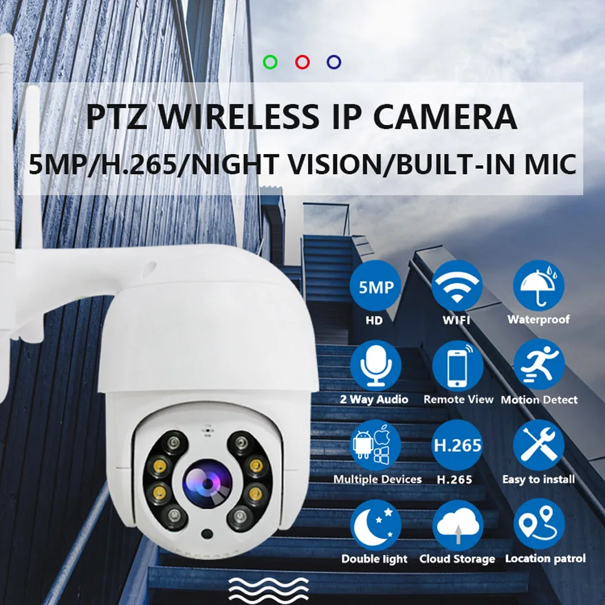 Cctv Camera | Ip Camera - 5mp H.265 Hd Outdoor Smart P2p Network Ptz Ip  Detection - Aliexpress