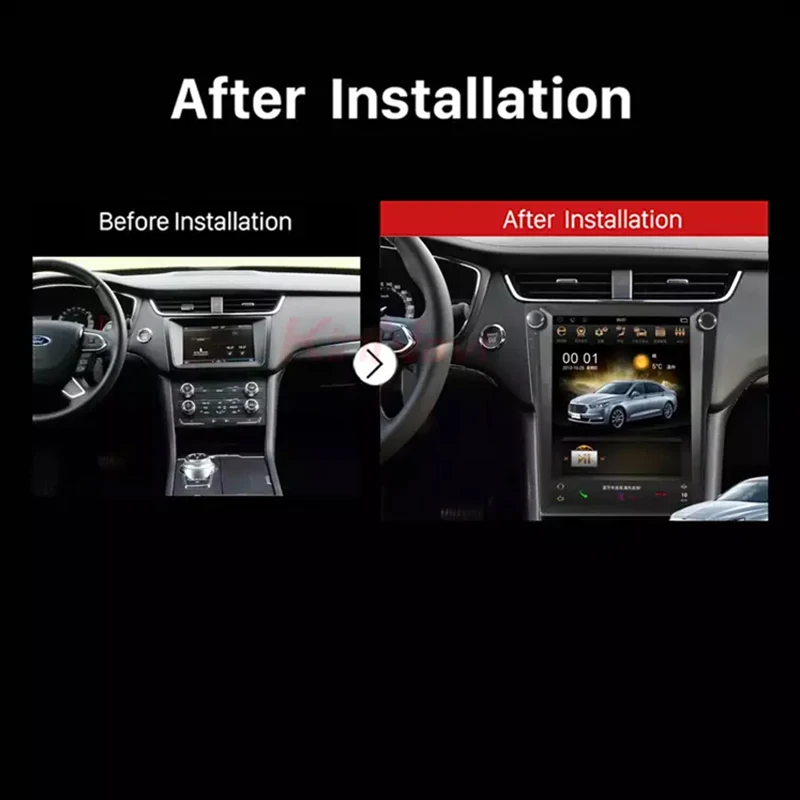 KiriNavi Telsa стиль вертикальный экран 12,1 ''Android 8,1 Автомагнитола для Ford Телец автомобильный Dvd мультимедийный плеер навигация