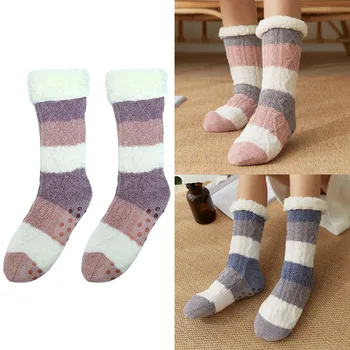 

Thickening Women Cashmere Socks Lovely Plush Keep Warm Sleep Home Floor Ladies Funny Socks Coral Fluffy Feet Warmer