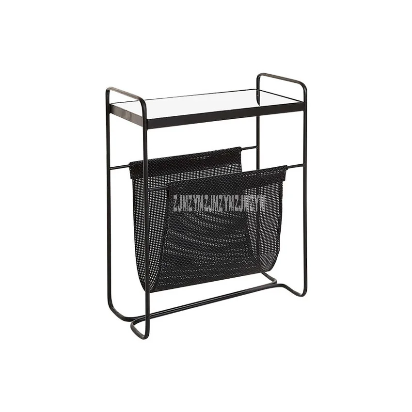 Nordic Style Small Sofa Side Table Black Iron Art Movable Modern Coffee Bedside Nightstand Mini Creative Tea | Мебель