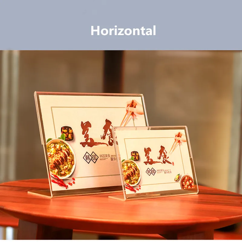 

A6 Slant Back Acrylic Sign Holder Table Single Sheet Portrait Ad Frames, Perfect for Home, Office, Store, Restaurant