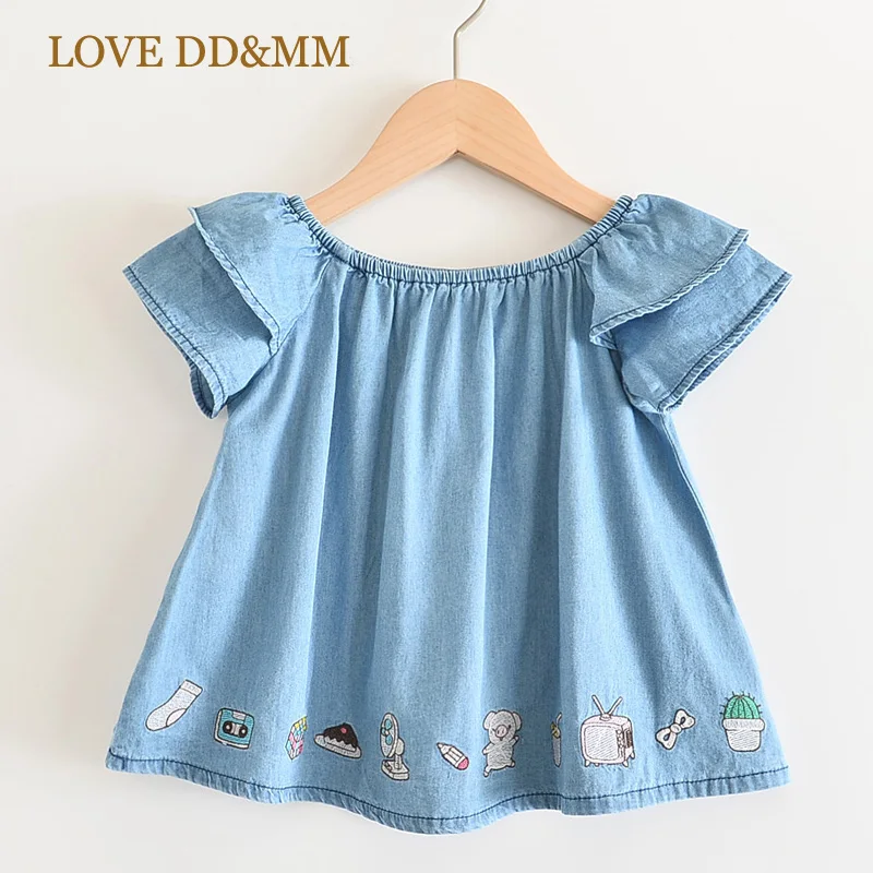 Футболки для девочек LOVE DD & MM одежда ковбойские кукольные топы с круглым вырезом и