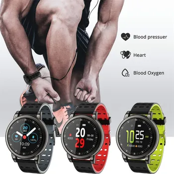 

Smart watch waterproof Tempered Glass Activity Fitness Tracker Heart Rate Monito Outdoor swimming men smartwatch for ios Android