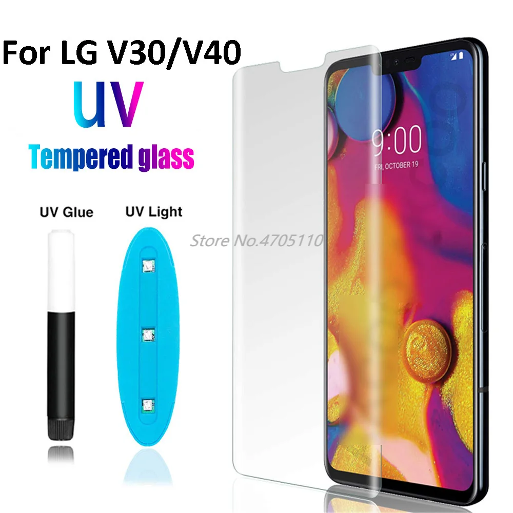 3D УФ Nano закаленное Стекло для LG V30 V40 ThinQ полностью наклеиваемая поверхность