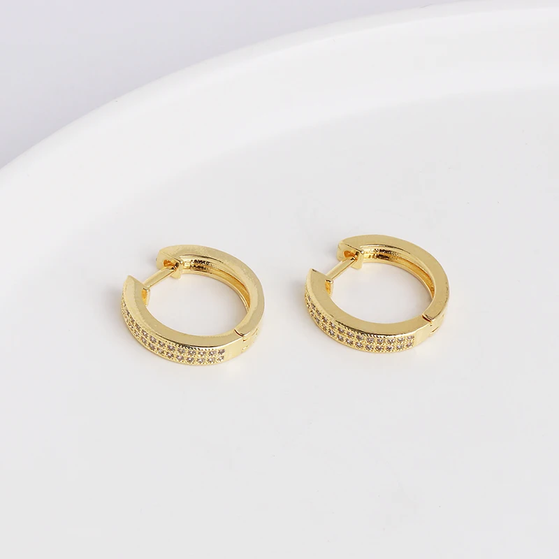 JUJIA, винтажные корейские круглые золотые серьги-кольца с кристаллами, Модные CZ камни, Букле д 'ореиль, ювелирные изделия для девочек, подарки