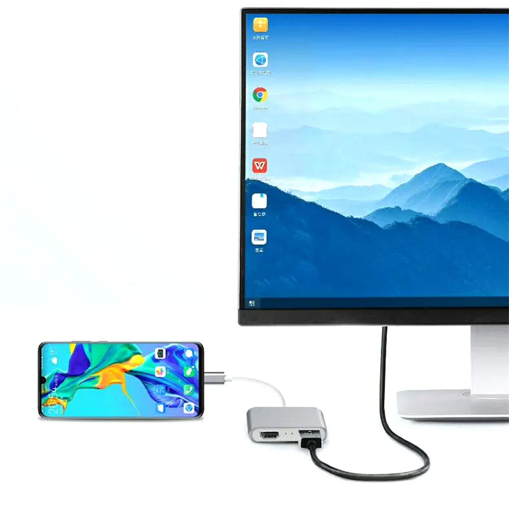 HDMI адаптер для samsung Galaxy Note10/10+ type-C к HDMI адаптеры USB-C конвертер кабель для samsung Galaxy Note10/10+ FW3