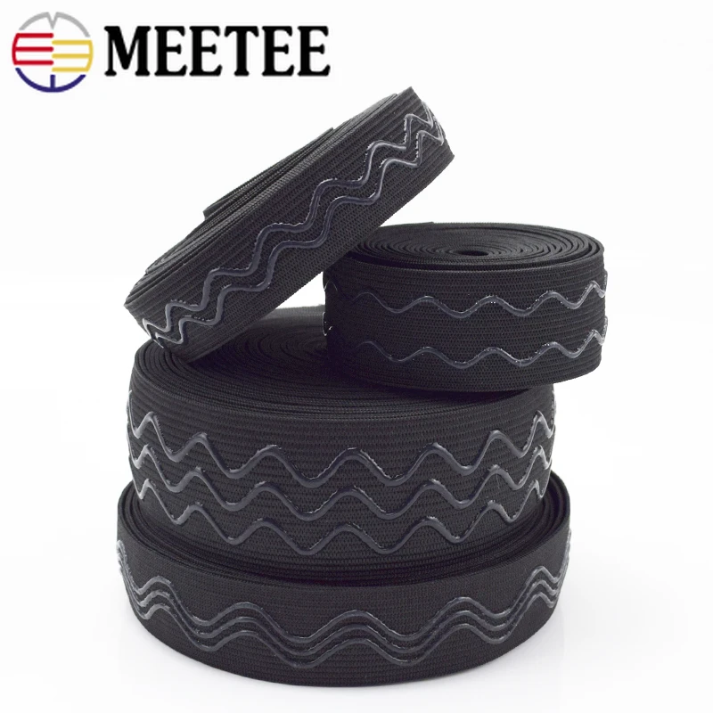 Meetee 2/5/10 метров 2 4 см нескользящая эластичная лента волнистый силиконовый
