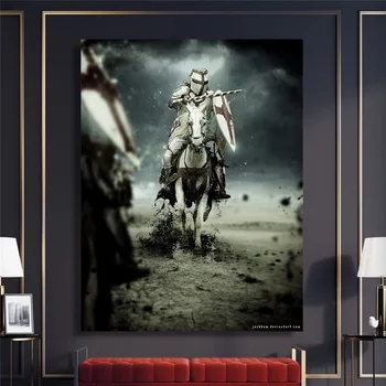 

Plakat Tableau Decoration Mural Wall Art Brave Knight Poster Tableau Salon Nordic Style Room Decor картины на стену Tuinposter
